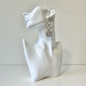 Tiered Rhinestone Drop Earrings